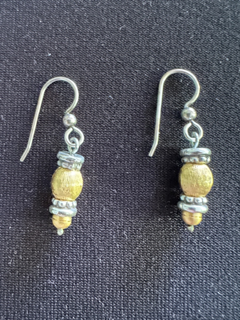 Brighton French Wire Silver/Gold Drop  Earrings